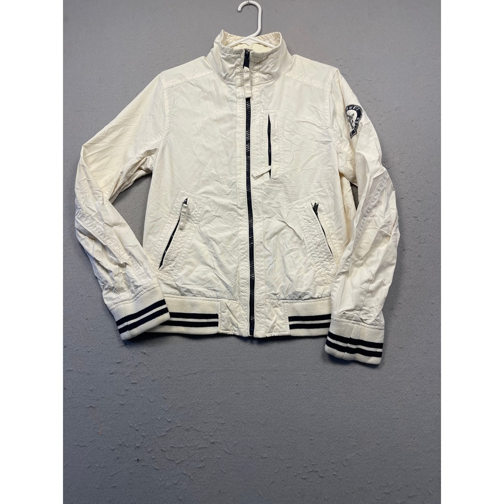 Adidas Track Jacket Lightweight Cream White Size Medium Mens